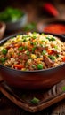 Balanced feast Enjoy a nutritious dinner with Asian fried rice