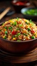 Balanced feast Enjoy a nutritious dinner with Asian fried rice