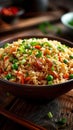 Balanced feast Enjoy a nutritious dinner with Asian fried rice