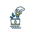Balanced fertilizer RGB color icon