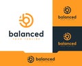 Logo vector graphic of letter b with balanced text. Royalty Free Stock Photo