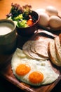 Balanced Nutrition Eggs Set Breakfast Royalty Free Stock Photo