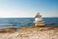 Balanced pebble tower