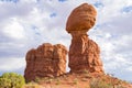 Balanced rock, Arches National Park, Utah. Red rocks Royalty Free Stock Photo