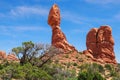 Balanced Rock formation in the Arches National Park, Utah, USA. Bizzare geological shapes in the desert of American Royalty Free Stock Photo