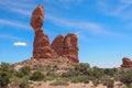 Balanced Rock formation in the Arches National Park, Utah, USA. Bizzare geological shapes in the desert of American Royalty Free Stock Photo