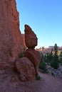 Balanced rock formation in Bryce Canyon. Royalty Free Stock Photo