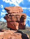 Balanced Rock Garden of the Gods Western Limestone Boulder Colorado Royalty Free Stock Photo