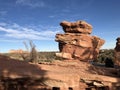 Balanced Rock in Garden of the Gods, Colorado Springs Royalty Free Stock Photo