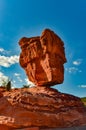 The Balanced Rock, Leaning Rock. The Garden of the Gods, Colorado, US Royalty Free Stock Photo