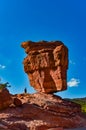 The Balanced Rock, Leaning Rock. The Garden of the Gods, Colorado, US Royalty Free Stock Photo