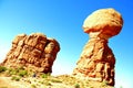 Balanced Rock, one of the famous landmark near Arches National Park, Moab, Utah, U.S.A Royalty Free Stock Photo