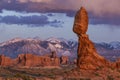 Balanced Rock Purple Mountain Sunset