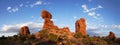 Balanced Rock at Sunset - Panorama Royalty Free Stock Photo