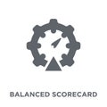 Balanced scorecard icon from Time managemnet collection. Royalty Free Stock Photo