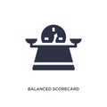 balanced scorecard icon on white background. Simple element illustration from human resources concept