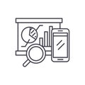 Balanced scorecard line icon concept. Balanced scorecard vector linear illustration, symbol, sign