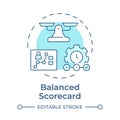 Balanced scorecard multi color concept icon