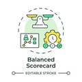 Balanced scorecard multi color concept icon