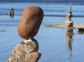 Balanced Stones at Festival Royalty Free Stock Photo