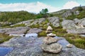 Balanced stones in the nature of Norway