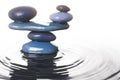 Balanced stones in water Royalty Free Stock Photo