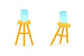 Balanced and unbalanced three legged stool