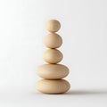 Balanced wooden stack Royalty Free Stock Photo