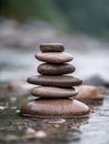 Balanced zen stones in water Royalty Free Stock Photo