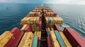 A balancing act of containers stacked ever so strategically to maximize space and ensure the ship stays upright in rough