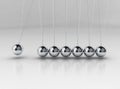 Balancing balls Newton's cradle