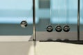 Balancing Balls Newton`s Cradle on blurred backgrounds Royalty Free Stock Photo