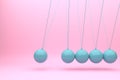 Balancing Balls Newton`s Cradle Newton`s cradle physics concept for action