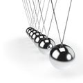 Balancing balls Newton`s cradle pendulum Royalty Free Stock Photo