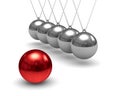 Balancing balls on white background Royalty Free Stock Photo