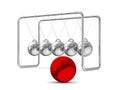 Balancing balls on white background Royalty Free Stock Photo