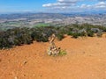 Balancing and concentration pile of rocks, pile of rocks made on the top of the mountain Royalty Free Stock Photo