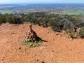 Balancing and concentration pile of rocks, pile of rocks made on the top of the mountain Royalty Free Stock Photo