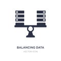 balancing data icon on white background. Simple element illustration from Networking concept Royalty Free Stock Photo