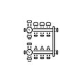 balancing, heat, manifold, radiant, manifold icon. Element of plumbing and heating icon for mobile concept and web apps. Detailed