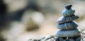 Balancing pebble stones Royalty Free Stock Photo