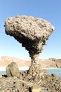 Balancing rock at Balandra Beach Mexico Royalty Free Stock Photo