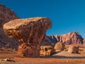 Balancing rock in Lees Ferry Arizona Royalty Free Stock Photo