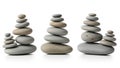 Balancing rocks, isolated on white background Royalty Free Stock Photo