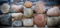 Balancing rocks at outdoor park Royalty Free Stock Photo