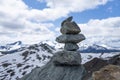 Balancing rocks on top of the world Royalty Free Stock Photo