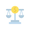 Balancing scale, judge icon. Simple color vector elements of economy icons for ui and ux, website or mobile application