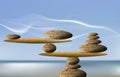 Balancing Stones, illustration. Royalty Free Stock Photo