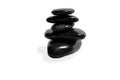 Balancing stones isolated over white. Royalty Free Stock Photo