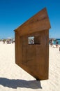 Balancing Wooden Sculpture: Cottesloe Beach